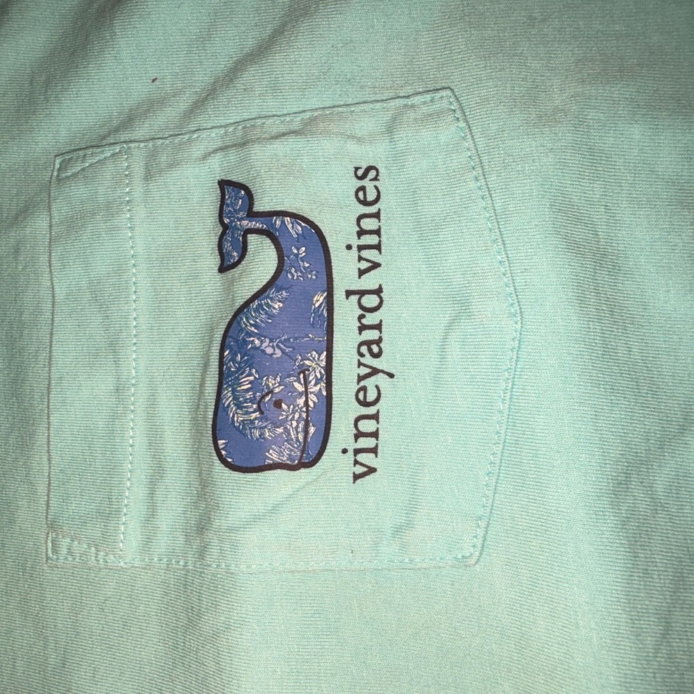 Vineyard Vines Teal Crew Neck Tee - Picture 3 of 5